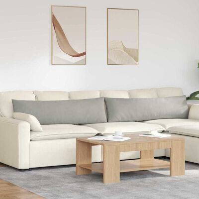 vidaXL Sofakissen 2 pcs Hellgrau 145 x 40 cm Stoff vidaXL Sofakissen 2 pcs Hellgrau 145 x 40 cm Stoff