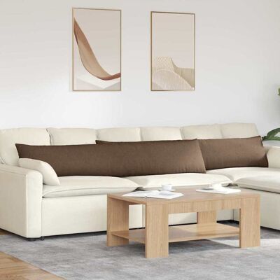 vidaXL Sofakissen 2 stk. Stoff Braun 200 x 40 cm vidaXL Sofakissen 2 stk. Stoff Braun 200 x 40 cm