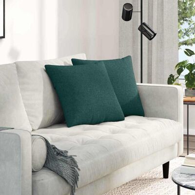 vidaXL Sofakissen 2 stk. Stoff Dunkelgrün 45 x 45 cm vidaXL Sofakissen 2 stk. Stoff Dunkelgrün 45 x 45 cm