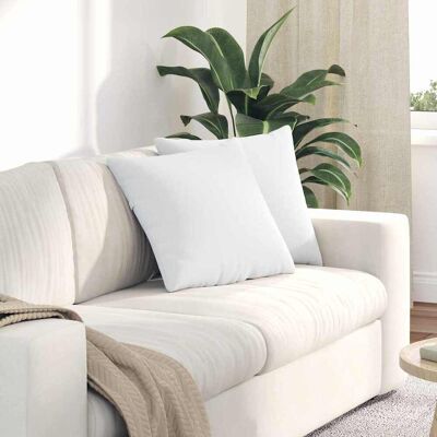 vidaXL Sofakissen 2 pcs Stoff Weiß 45 x 45 cm vidaXL Sofakissen 2 pcs Stoff Weiß 45 x 45 cm