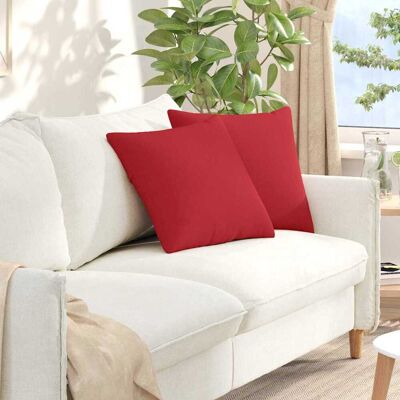 vidaXL Sofakissen 2 pcs Rot 45 x 45 cm Stoff vidaXL Sofakissen 2 pcs Rot 45 x 45 cm Stoff