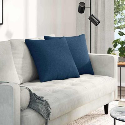 vidaXL Sofakissen 2 pcs Stoff Blau 50 x 50 cm vidaXL Sofakissen 2 pcs Stoff Blau 50 x 50 cm