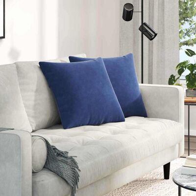 vidaXL Sofakissen 2 pcs Polizeiblau 50 x 50 cm Cordstoff vidaXL Sofakissen 2 pcs Polizeiblau 50 x 50 cm Cordstoff