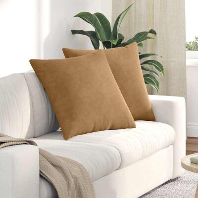 vidaXL Sofakissen 2 pcs Braun 60 x 60 cm Cordstoff vidaXL Sofakissen 2 pcs Braun 60 x 60 cm Cordstoff