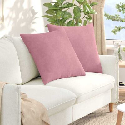 vidaXL Sofakissen 2 pcs Rosa 80 x 80 cm Cordstoff vidaXL Sofakissen 2 pcs Rosa 80 x 80 cm Cordstoff