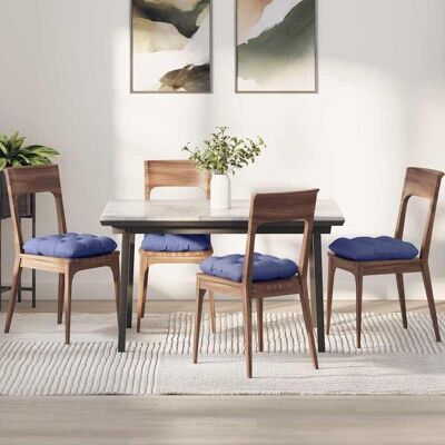 vidaXL Sitzkissen 4 pcs Jeans blau 40 x 40 x 12 cm Stoff vidaXL Sitzkissen 4 pcs Jeans blau 40 x 40 x 12 cm Stoff