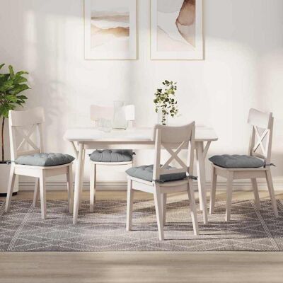 vidaXL Sitzkissen 4 pcs Hellgrau 40 x 40 x 6 cm Stoff vidaXL Sitzkissen 4 pcs Hellgrau 40 x 40 x 6 cm Stoff