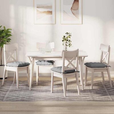 vidaXL Sitzkissen 4 pcs Wolkengrau 40 x 40 x 6 cm Stoff vidaXL Sitzkissen 4 pcs Wolkengrau 40 x 40 x 6 cm Stoff
