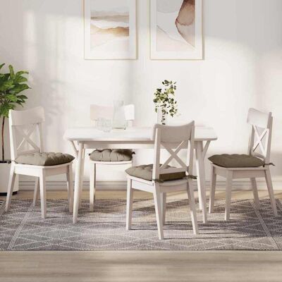 vidaXL Sitzkissen 4 pcs Taupe 40 x 40 x 6 cm Mikrofaser vidaXL Sitzkissen 4 pcs Taupe 40 x 40 x 6 cm Mikrofaser