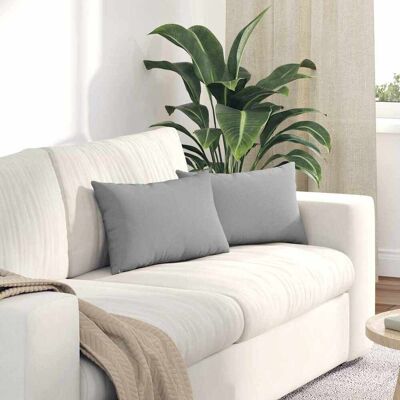 vidaXL Sofakissen 2 pcs Wolkengrau 50 x 30 cm Stoff vidaXL Sofakissen 2 pcs Wolkengrau 50 x 30 cm Stoff