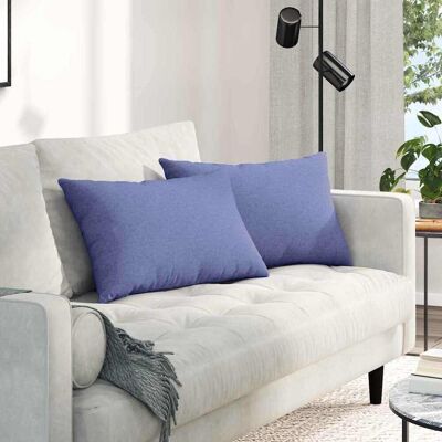 vidaXL Sofakissen 2 pcs Jeans blau 60 x 40 cm Stoff vidaXL Sofakissen 2 pcs Jeans blau 60 x 40 cm Stoff