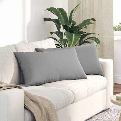 vidaXL Sofakissen 2 pcs Wolkengrau 80 x 40 cm Stoff vidaXL Sofakissen 2 pcs Wolkengrau 80 x 40 cm Stoff