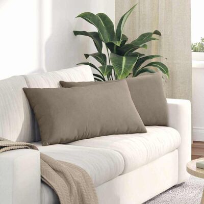 vidaXL Sofakissen 2 pcs Taupe 80 x 40 cm Stoff vidaXL Sofakissen 2 pcs Taupe 80 x 40 cm Stoff
