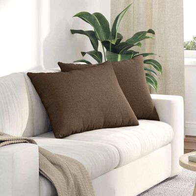 vidaXL Sofakissen 2 stk. Stoff Braun 70 x 50 cm vidaXL Sofakissen 2 stk. Stoff Braun 70 x 50 cm