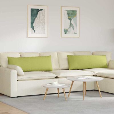 vidaXL Sofakissen 2 stk. Stoff Hellgrün 120 x 40 cm vidaXL Sofakissen 2 stk. Stoff Hellgrün 120 x 40 cm