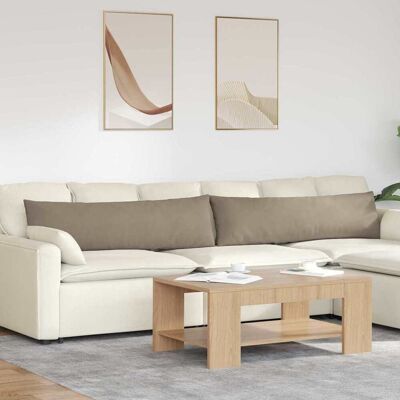 vidaXL Sofakissen 2 pcs Taupe 145 x 40 cm Stoff vidaXL Sofakissen 2 pcs Taupe 145 x 40 cm Stoff
