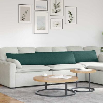 vidaXL Sofakissen 2 stk. Stoff Dunkelgrün 200 x 40 cm vidaXL Sofakissen 2 stk. Stoff Dunkelgrün 200 x 40 cm