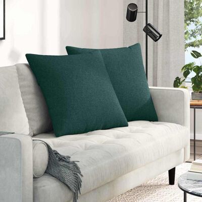vidaXL Sofakissen 2 pcs Dunkelgrün 60 x 60 cm Stoff vidaXL Sofakissen 2 pcs Dunkelgrün 60 x 60 cm Stoff