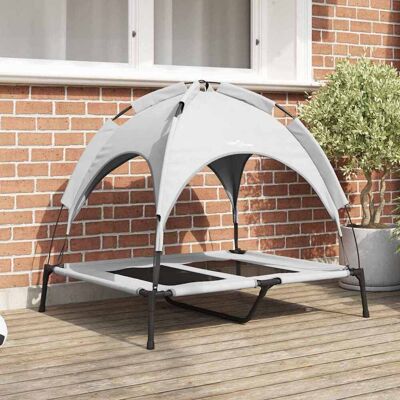 vidaXL Hundebett Silber Grau 92 x 77 x 82,5 cm Stahl vidaXL Hundebett Silber Grau 92 x 77 x 82,5 cm Stahl
