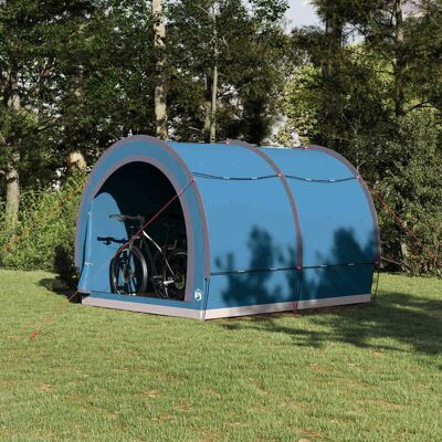 vidaXL Fahrradgarage mit Dach Blau 256 x 222 x 182 cm Taft vidaXL Fahrradgarage mit Dach Blau 256 x 222 x 182 cm Taft