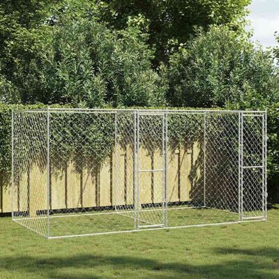 vidaXL Hundekäfig Silber 400 x 200 x 200 cm Verzinkter Stahl vidaXL Hundekäfig Silber 400 x 200 x 200 cm Verzinkter Stahl