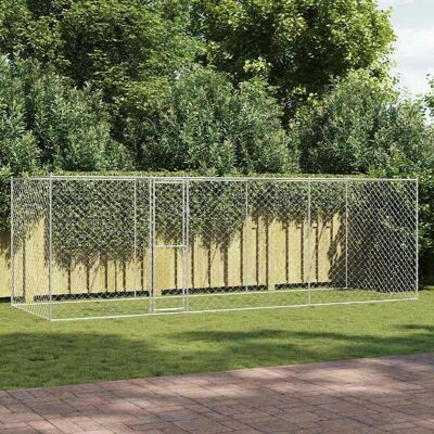 vidaXL Hundekäfig Silber 600 x 200 x 200 cm Verzinkter Stahl vidaXL Hundekäfig Silber 600 x 200 x 200 cm Verzinkter Stahl