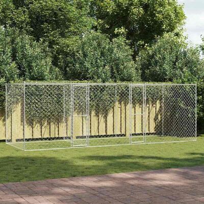 vidaXL Hundekäfig Silber 600 x 200 x 200 cm Verzinkter Stahl vidaXL Hundekäfig Silber 600 x 200 x 200 cm Verzinkter Stahl
