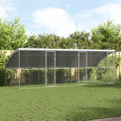 vidaXL Hundekäfig 3 Stk. Silber 6 x 2 x 2 m Verzinkter Stahl vidaXL Hundekäfig 3 Stk. Silber 6 x 2 x 2 m Verzinkter Stahl