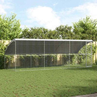 vidaXL Hundekäfig 3 Stk. Silber 6 x 2 x 2 m Verzinkter Stahl vidaXL Hundekäfig 3 Stk. Silber 6 x 2 x 2 m Verzinkter Stahl