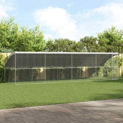 vidaXL Hundekäfig 4 pcs Silber 8 x 2 x 2 m Verzinkter Stahl vidaXL Hundekäfig 4 pcs Silber 8 x 2 x 2 m Verzinkter Stahl