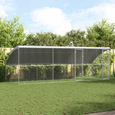 vidaXL Hundekäfig 3 Stk. Silber 6 x 2 x 2 m Verzinkter Stahl vidaXL Hundekäfig 3 Stk. Silber 6 x 2 x 2 m Verzinkter Stahl