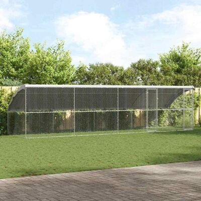 vidaXL Hundekäfig 4 pcs Silber 8 x 2 x 2 m Verzinkter Stahl vidaXL Hundekäfig 4 pcs Silber 8 x 2 x 2 m Verzinkter Stahl
