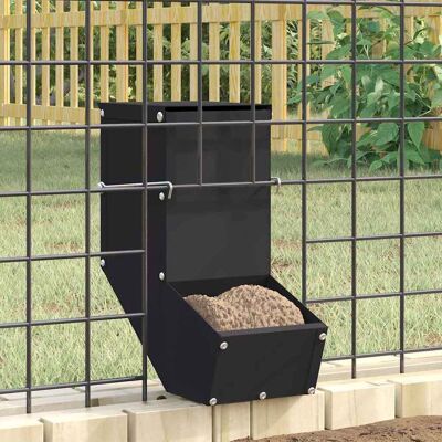 vidaXL Kaninchenfütterer Schwarz 12,5 x 26 x 28,5 cm vidaXL Kaninchenfütterer Schwarz 12,5 x 26 x 28,5 cm