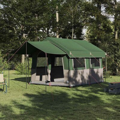 vidaXL Familienzelt für 4 Personen Grün und Weiß 324 x 255 x 230 cm vidaXL Familienzelt für 4 Personen Grün und Weiß 324 x 255 x 230 cm