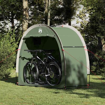 vidaXL Fahrradgarage mit Dach mit Speicher Grün 210 x 90 x 174 cm vidaXL Fahrradgarage mit Dach mit Speicher Grün 210 x 90 x 174 cm
