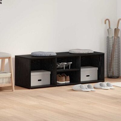 vidaXL Schuhbank Schwarz Eichen-Optik 102 x 35 x 35 cm Holzwerkstoff vidaXL Schuhbank Schwarz Eichen-Optik 102 x 35 x 35 cm Holzwerkstoff