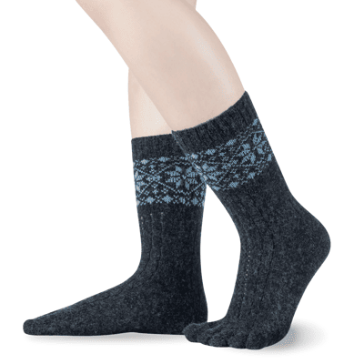 Knitido Europe GmbH Snowflakes Zehensocken dunkelgrau/blau 3,0 35 Knitido Europe GmbH Snowflakes Zehensocken dunkelgrau/blau 3,0 35