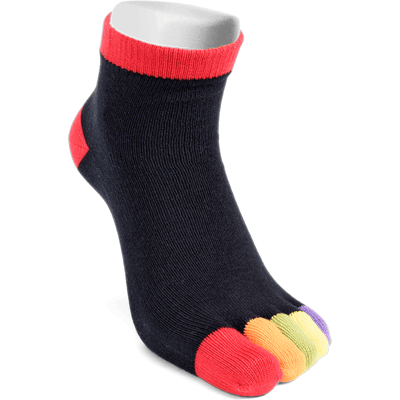 Knitido Europe GmbH Zehensocken Rainbow schwarz/rot 6,0 - 8,5 39 - 42 Knitido Europe GmbH Zehensocken Rainbow schwarz/rot 6,0 - 8,5 39 - 42