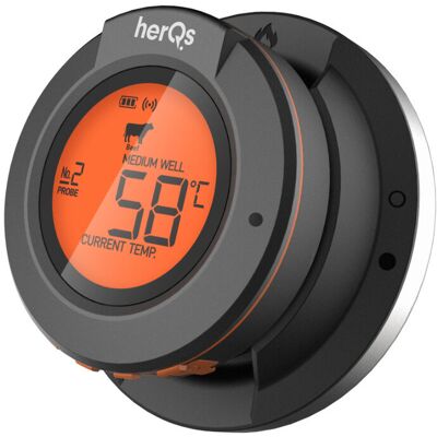 HerQs Dome Thermometer - Grillthermometer - Schwarz HerQs Dome Thermometer - Grillthermometer - Schwarz