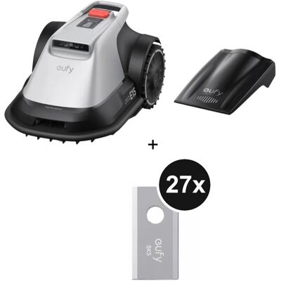 eufy Set - mit Mähroboter E15 (kabellos, bis 800 m²) + gratis Garage + gratis Ersatzklingenbox eufy Set - mit Mähroboter E15 (kabellos, bis 800 m²) + gratis Garage + gratis Ersatzklingenbox