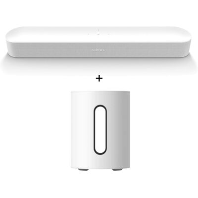 Sonos Beam (2. Gen.) und Sub Mini - Weiß Sonos Beam (2. Gen.) und Sub Mini - Weiß