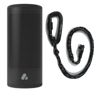 POCA Audio PINE Beat Speaker Traveller Set - mit Bluetooth-Lautsprecher + Trageseil mit Karabiner - Schwarz POCA Audio PINE Beat Speaker Traveller Set - mit Bluetooth-Lautsprecher + Trageseil mit Karabiner - Schwarz