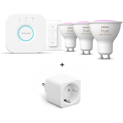 Philips Hue White & Color Ambiance GU10 400lm Starter-Set + Dimmschalter + Plug Philips Hue White & Color Ambiance GU10 400lm Starter-Set + Dimmschalter + Plug