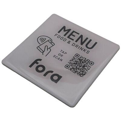 PRODUCTMATE Tischaufkleber quadratisch glänzend mit QR-Code und NFC-Chip; 10x10 cm (BxH); mehrfarbig; 25 Stück / Pack PRODUCTMATE Tischaufkleber quadratisch glänzend mit QR-Code und NFC-Chip; 10x10 cm (BxH); mehrfarbig; 25 Stück / Pack