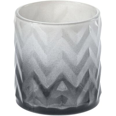 Teelichthalter Amaya; 7x8 cm (ØxH); anthrazit/weiß; 2 Stück / Pack Teelichthalter Amaya; 7x8 cm (ØxH); anthrazit/weiß; 2 Stück / Pack