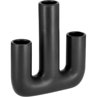 Vase Jano; 18x4.8x20.5 cm (LxBxH); schwarz Vase Jano; 18x4.8x20.5 cm (LxBxH); schwarz