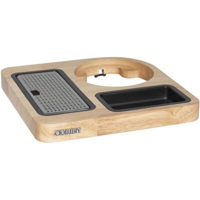 CORBY Canterbury Kompaktes Willkommenstablett in dunklem Holz; 0.23x3 cm (BxH); hellbraun CORBY Canterbury Kompaktes Willkommenstablett in dunklem Holz; 0.23x3 cm (BxH); hellbraun