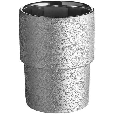 Übertopf Bora; 10.5x13.5 cm (ØxH); silber; 2 Stück / Pack Übertopf Bora; 10.5x13.5 cm (ØxH); silber; 2 Stück / Pack