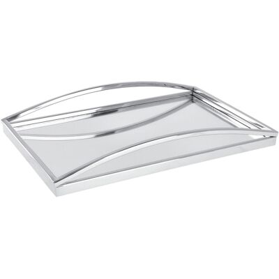 Vega Edelstahl-Spiegeltablett - Elegant 46x30,5x7 cm Vega Edelstahl-Spiegeltablett - Elegant 46x30,5x7 cm
