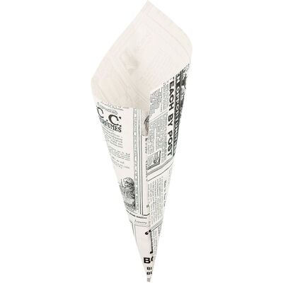 GARCIA DE POU Pommestüte News dreieckig; 24x17 cm (LxB); schwarz/weiß; dreieckig; 250 Stück / Pack GARCIA DE POU Pommestüte News dreieckig; 24x17 cm (LxB); schwarz/weiß; dreieckig; 250 Stück / Pack
